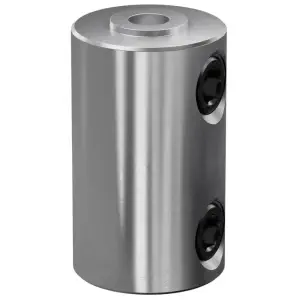 Coupleur d'arbre à vis de réglage (alésage rond de 1/8 de pouce à alésage rond de 1/8 de pouce)