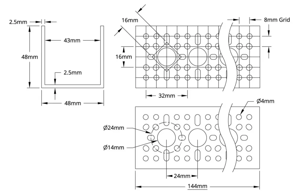 1109 Series goRAIL (96mm Length) - Click to Enlarge