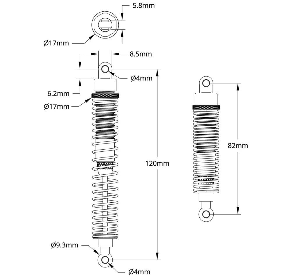 Amortiguador 120-1 Serie 2900 (2x) - Haga Clic para Ampliar