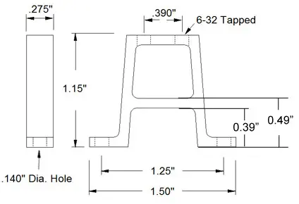 Support Vertical en Aluminium pour Servomoteurs – Cliquez pour agrandir