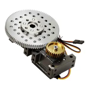 ServoCity Boîtier de réduction pour servo Shark-3 (24 tr/min, 1416 Oz-in de couple, Rotation continue)