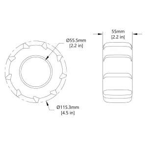 ServoCity Pneus à Pagaie (Pack de 2)