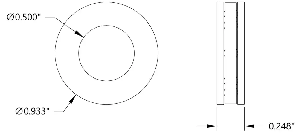 1/2 Inch Bore Thrust Bearing