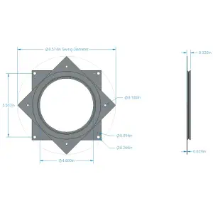 ServoCity 6" Square Ball Bearing Turntable (500lb Capacity)