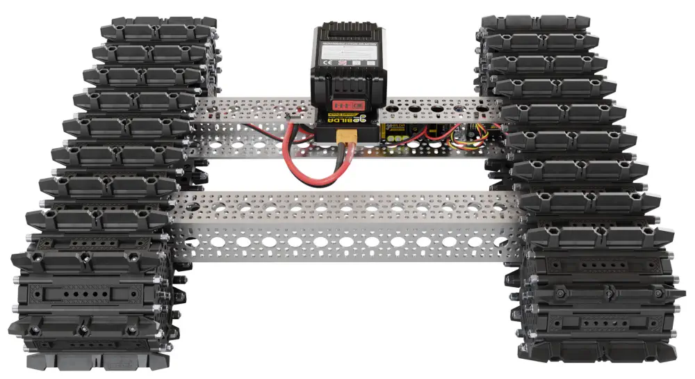 Bravo RC Tank Track Chassis Back View