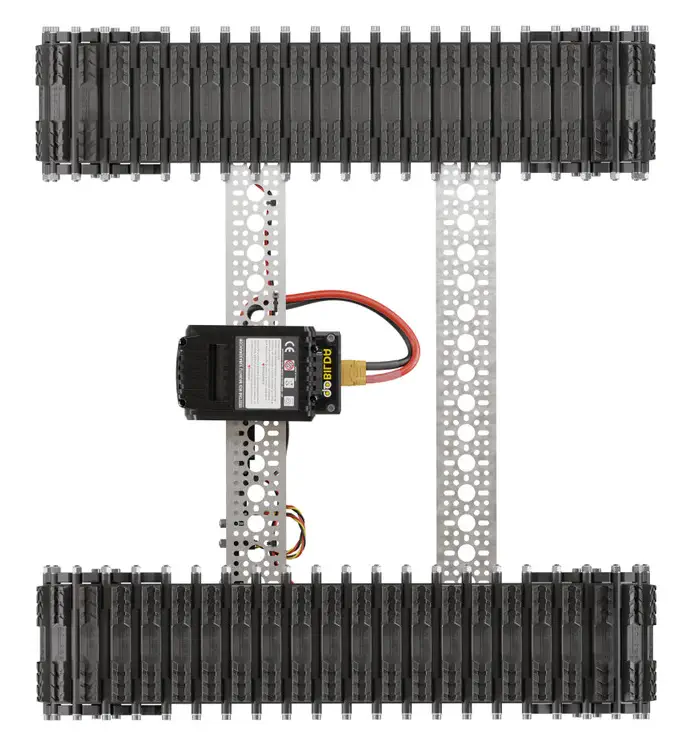 Bravo RC Tank Track Chassis Top View