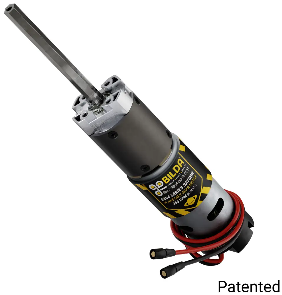 Moteur à engrenages planétaires Saturn de la série 5304 de ServoCity avec encodeur