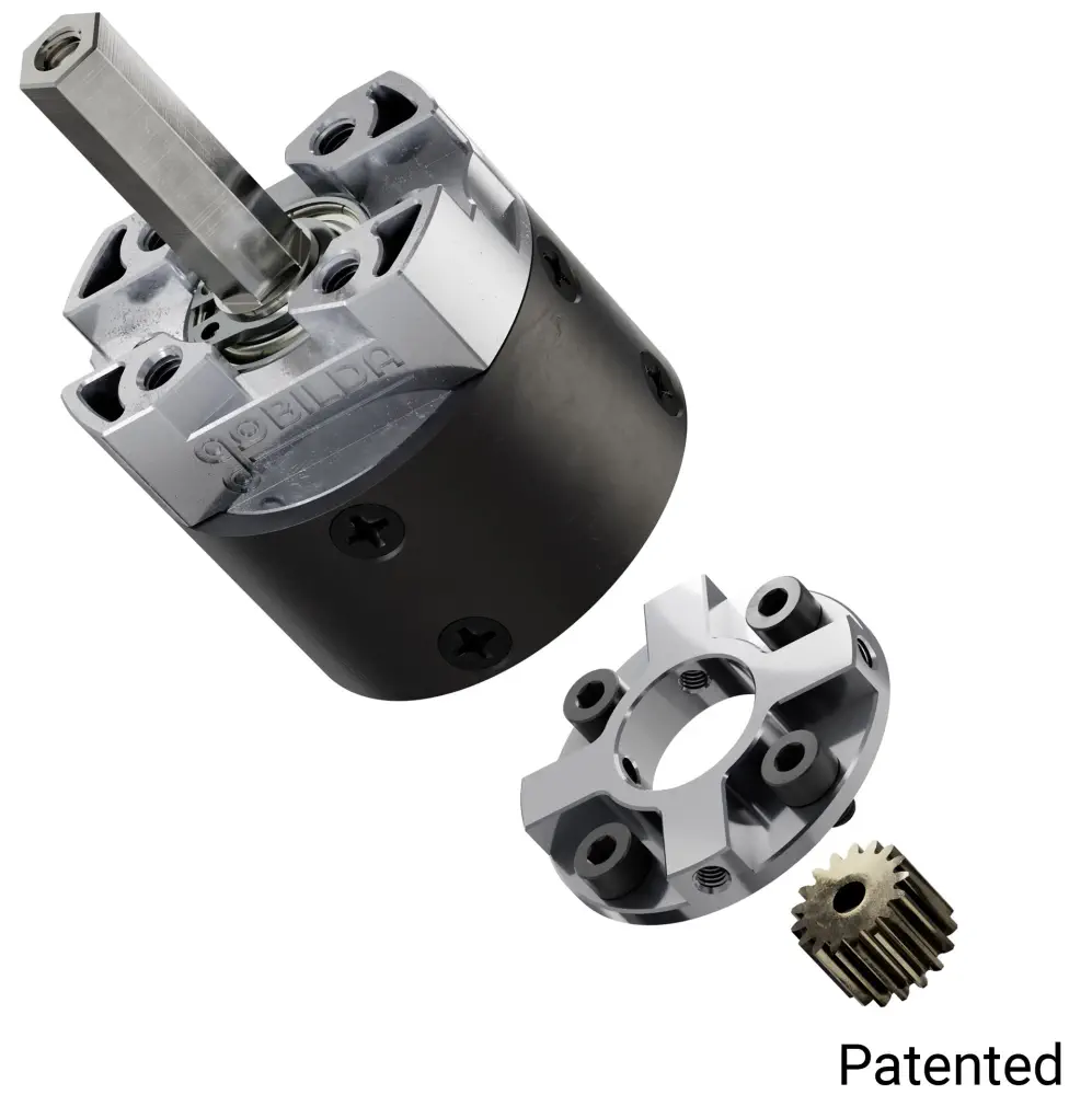 Caja de Reducción Planetaria de la Serie 5103 de ServoCity 3.7:1 Relación de Reducción Longitud 24mm Eje REX de 8mm - Partes