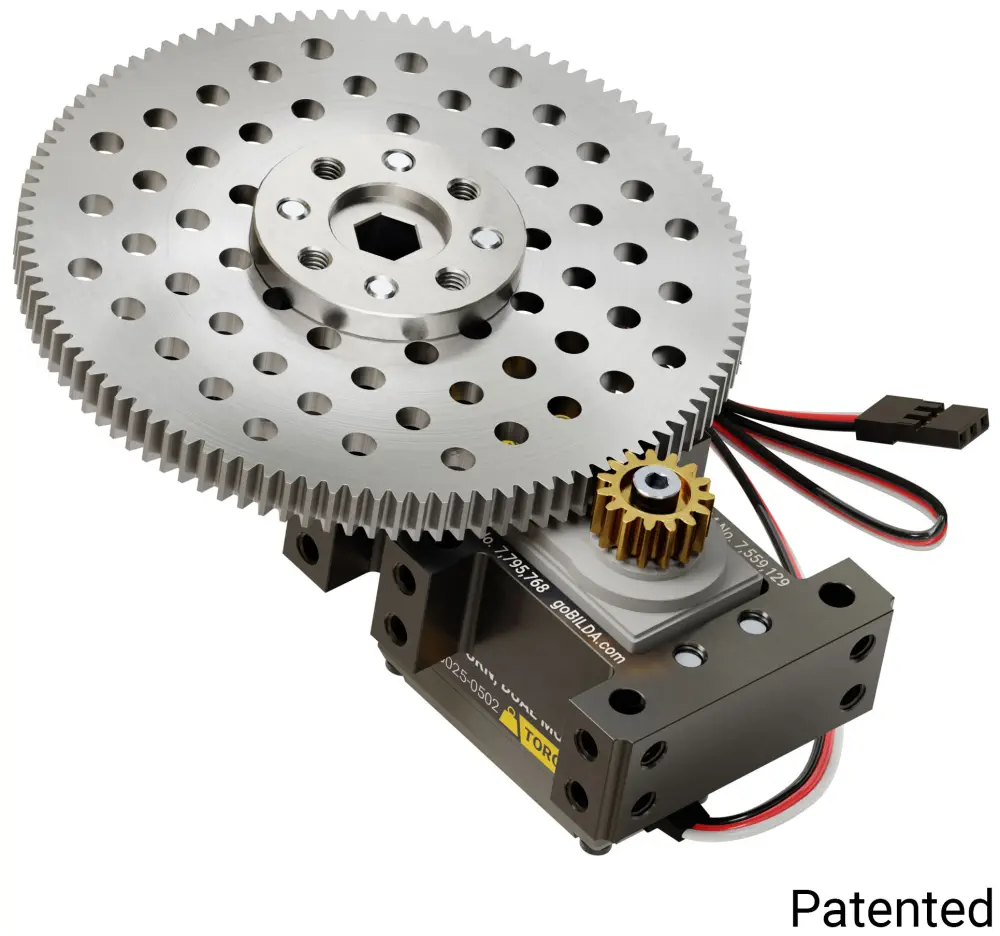 Caja de Reducción para Servo Stingray-7 de ServoCity 8,6 RPM 2450 Oz-in de Par