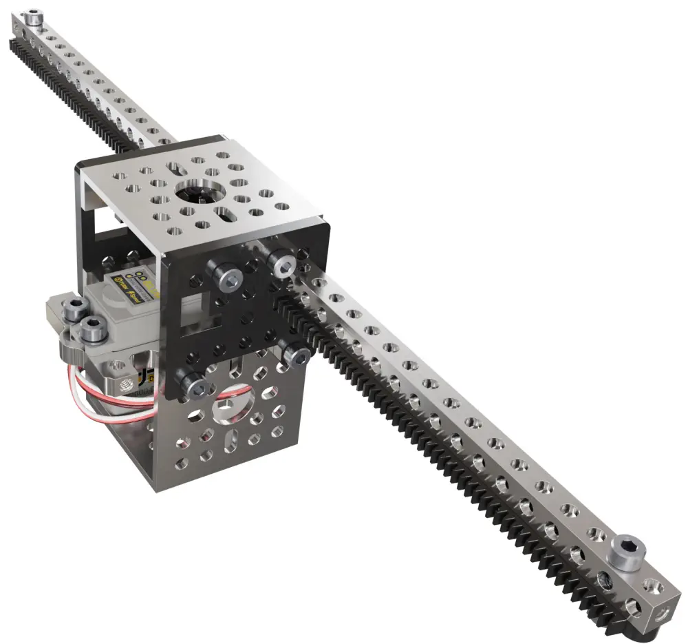 Servo-Driven Gear Rack Kit 24lb Thrust 5.7 in/sec Single Gear Rack