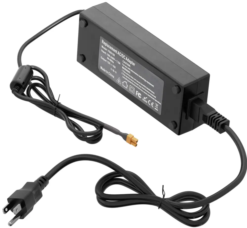12V 10A Power Supply NEMA 5-15P Input XT30 MH-FC Output - Dimensions