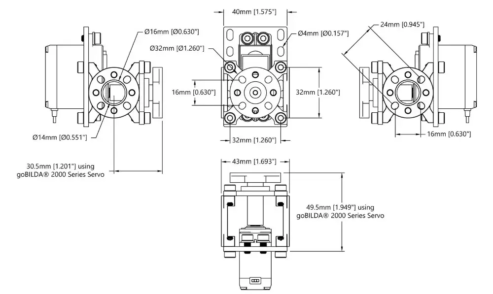 ServoBlock® (Standard Size, 25 Tooth Spline, Hub-Shaft)