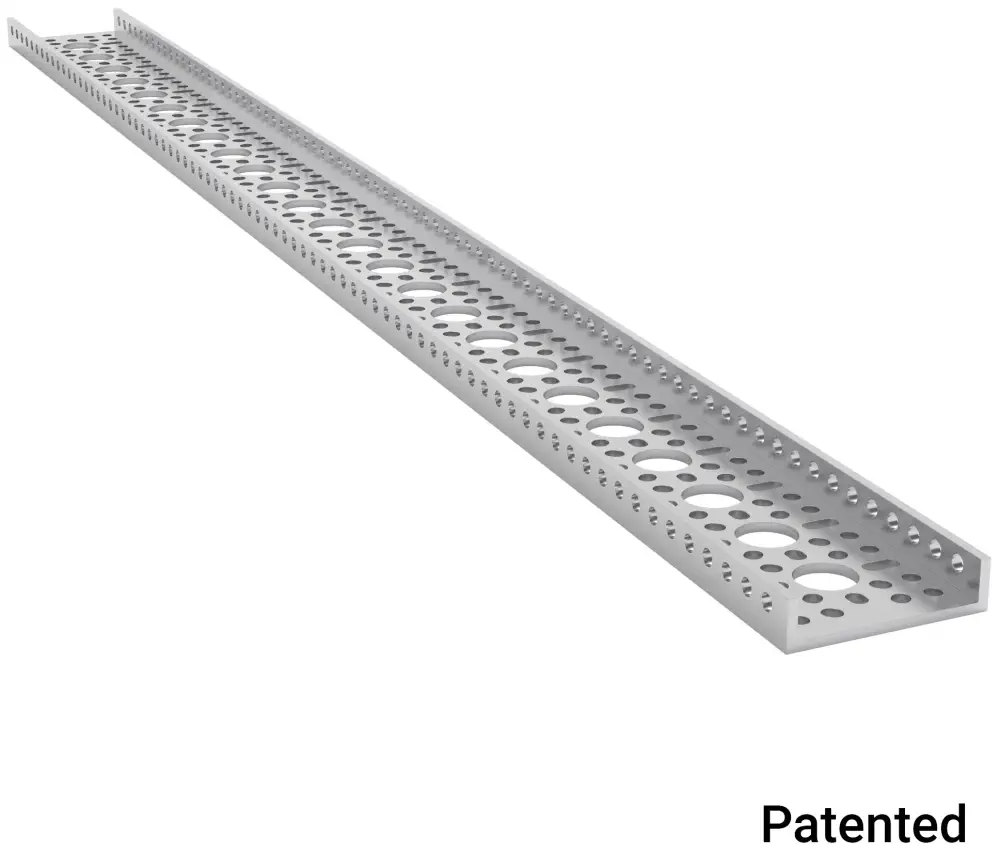 Série 1121 U-Channel à Faible Côté 25 Trous Longueur 624Mm