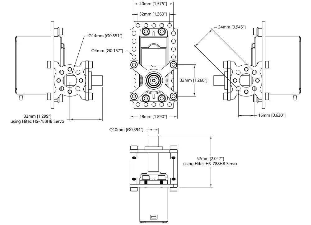 ServoBlock® (Large Size, 25 Tooth Spline, 10mm OD Shaft)