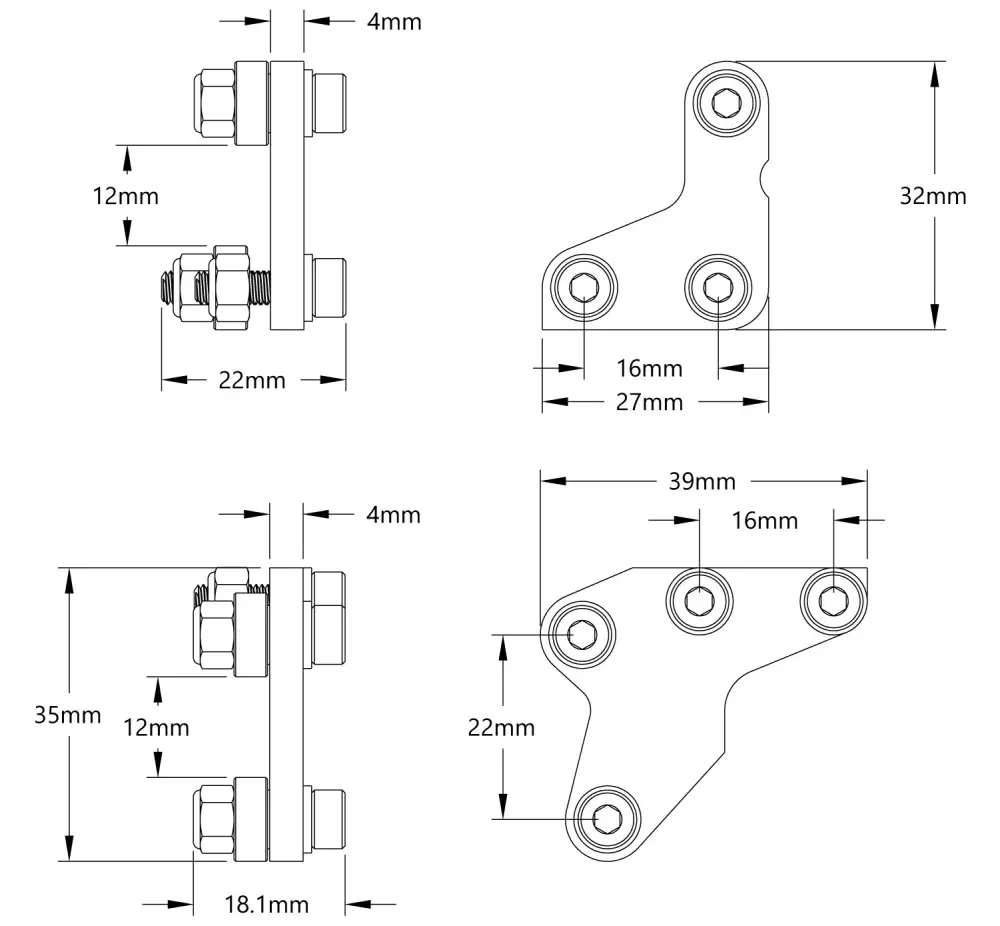 ServoCity Ball Bearing Slide Pack for 1121 Series Low-Side U-Channel