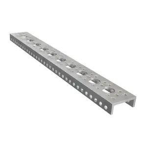 ServoCity Série 1143 Mini U-Channel Bas-Côté (10 trous, 264mm Longueur)