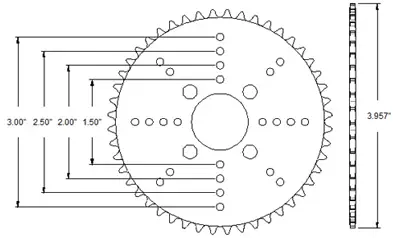 Aluminium Tandwielen (0.250) 48T