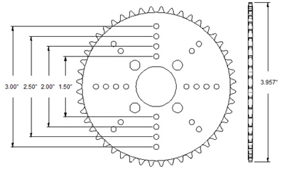 Aluminum Sprockets (0.250) 48T- Click to Enlarge