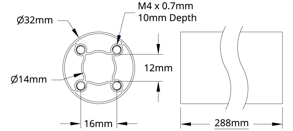 ServoCity 4103 Series goTUBE (288mm Length)