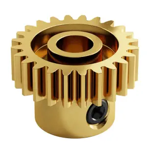 ServoCity Série 2304, Laiton, MOD 0.8, Alésage Rond, Pignon à Vis de Serrage (Alésage de 6mm, 24 Dents)