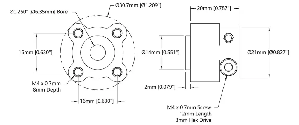 ServoCity 1310 Series Hyper Hub (1/4