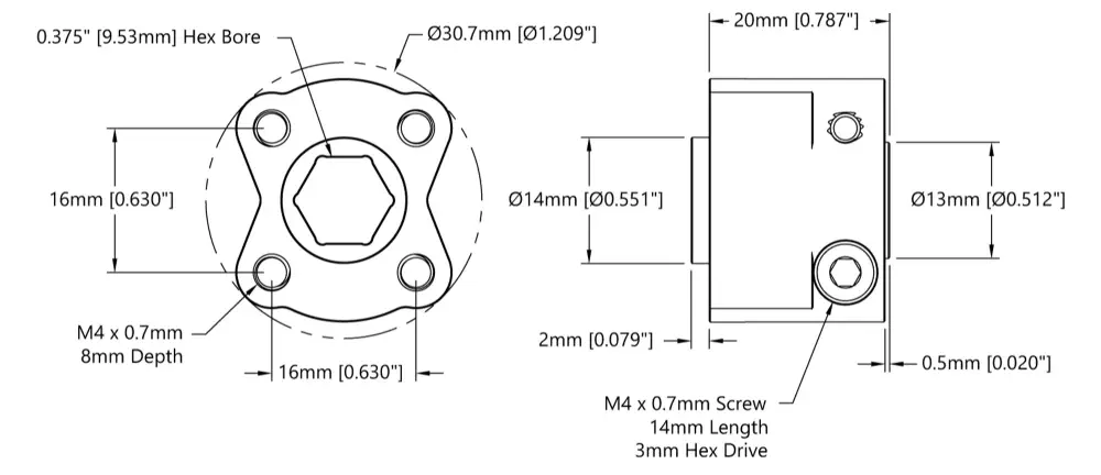 ServoCity 1310 Series Hyper Hub (3/8