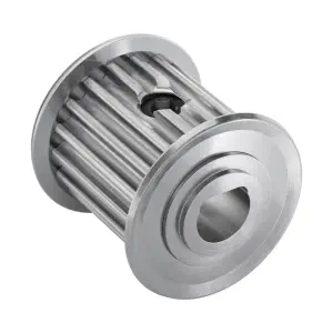 ServoCity 3mm HTD Pitch Set-Screw Pinion Timing Belt Pulley (6mm D-Bore, 18 Tooth)