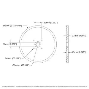 ServoCity Roue à Disque ABS 6", 