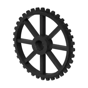 ServoCity Pignon de Servo en Nylon 0.1227" Pitch, 36 Dents avec 25 Dents Spline