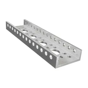 ServoCity Série 1143 Mini U-Channel à Faible Côté (4 Trous, Longueur 120mm)