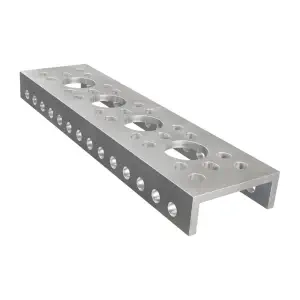 ServoCity Série 1143 Mini U-Channel à Faible Côté (4 Trous, Longueur 120mm)