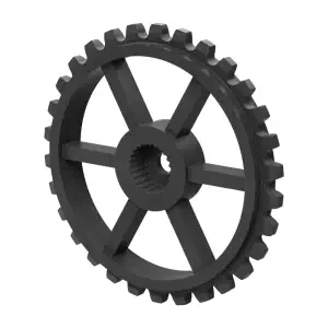 ServoCity Pignon de Servo en Nylon à 30 Dents, Pas de 0.1227", avec Spline à 24 Dents