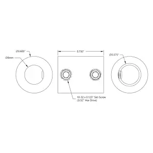 ServoCity 0.375" to 8mm Set-Screw Shaft Coupler