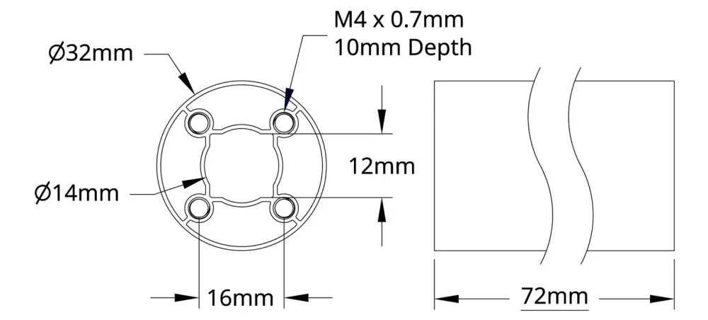 ServoCity 4103 Series goTUBE (72mm Length)