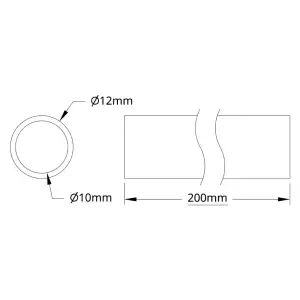 ServoCity Tube Série 4100 (10mm ID x 12mm OD, 200mm Longueur)