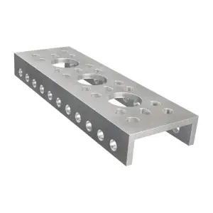 ServoCity Série 1143 Mini U-Channel à Faible Côté (3 Trous, Longueur 96mm)