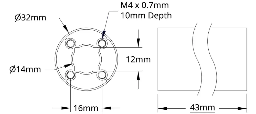 ServoCity 4103 Series goTUBE (43mm Length)