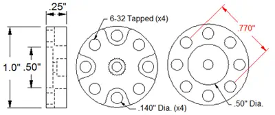 Actobotics 0.77-Inch Servo Hub Horn (24T)