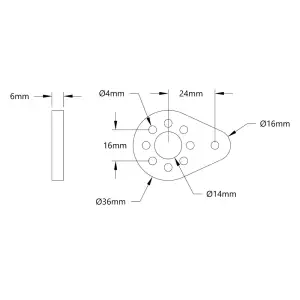 ServoCity Plastic Hub-Mount Control Arm (24mm Length)