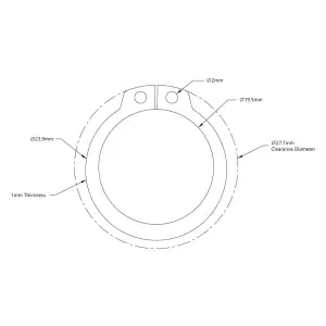 ServoCity Bague d'arrêt 21mm (Noir)