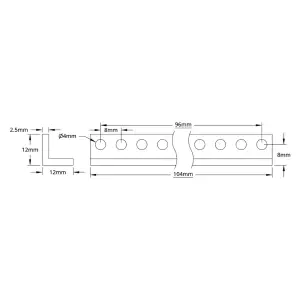 ServoCity 1103 Series L-Beam (13 Hole, 104mm Length) - 2 Pack
