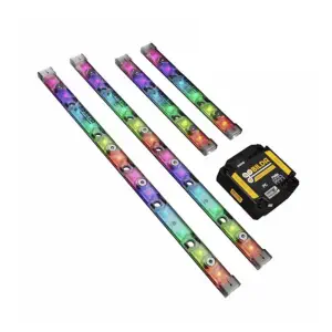 ServoCity Prism RGB LED Light Kit avec pilote de contrôle I²C / PWM, 4 bandes LED