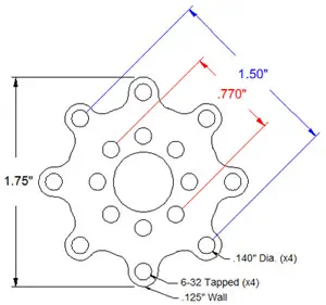 Actobotics 1.50" x 0.770" Hub Adapter