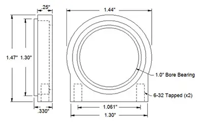 Bloque Cojinete de 1" de Actobotics