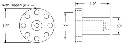 Actobotics Futaba Servo Shaft Hub (1/2")