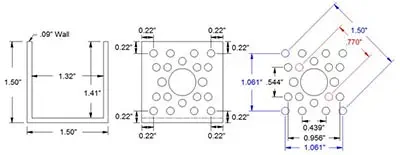 Support en Aluminium 12" Actobotics