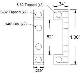 Actobotics 90° Aluminum Side Mount (Pair)