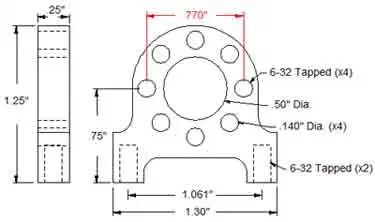 Actobotics 90° Hub Mount C (0.770")