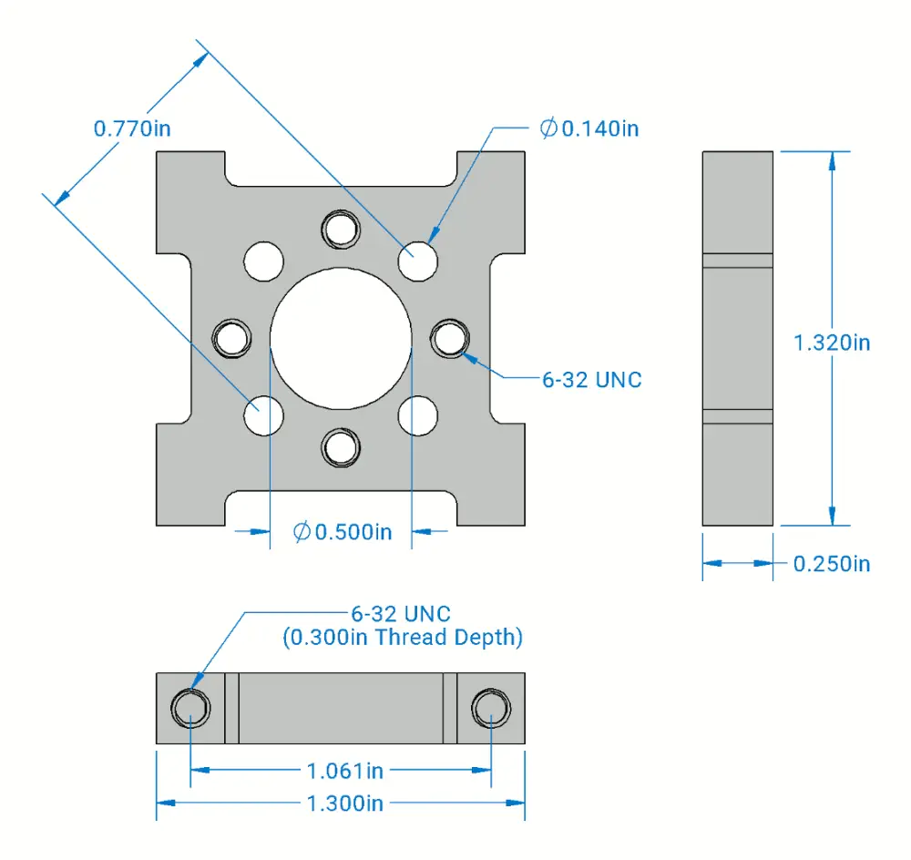 Soporte de Cubo Quad D de 90° Actobotics de ServoCity - Haga Clic para Ampliar