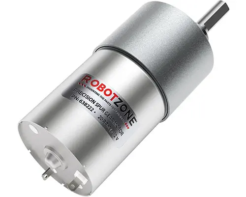 Motorreductor de Precisión de 12 V, 20 RPM, 278 oz-in